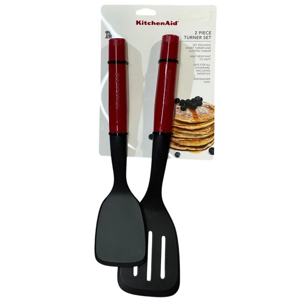 KITCHENAID RED Slotted Turner & Short Turner Model # KQ359OHERA VHTF 2Pc. Tools